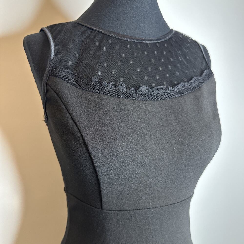 Jump Apparel Little Black Dress LBD Lace High Neck Sz 1/2 Juniors Cocktail Y2K - Picture 6 of 11